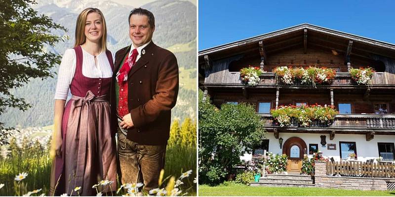 FamilieThaler und das Haus ihres Bauernhofs Hinterkogel