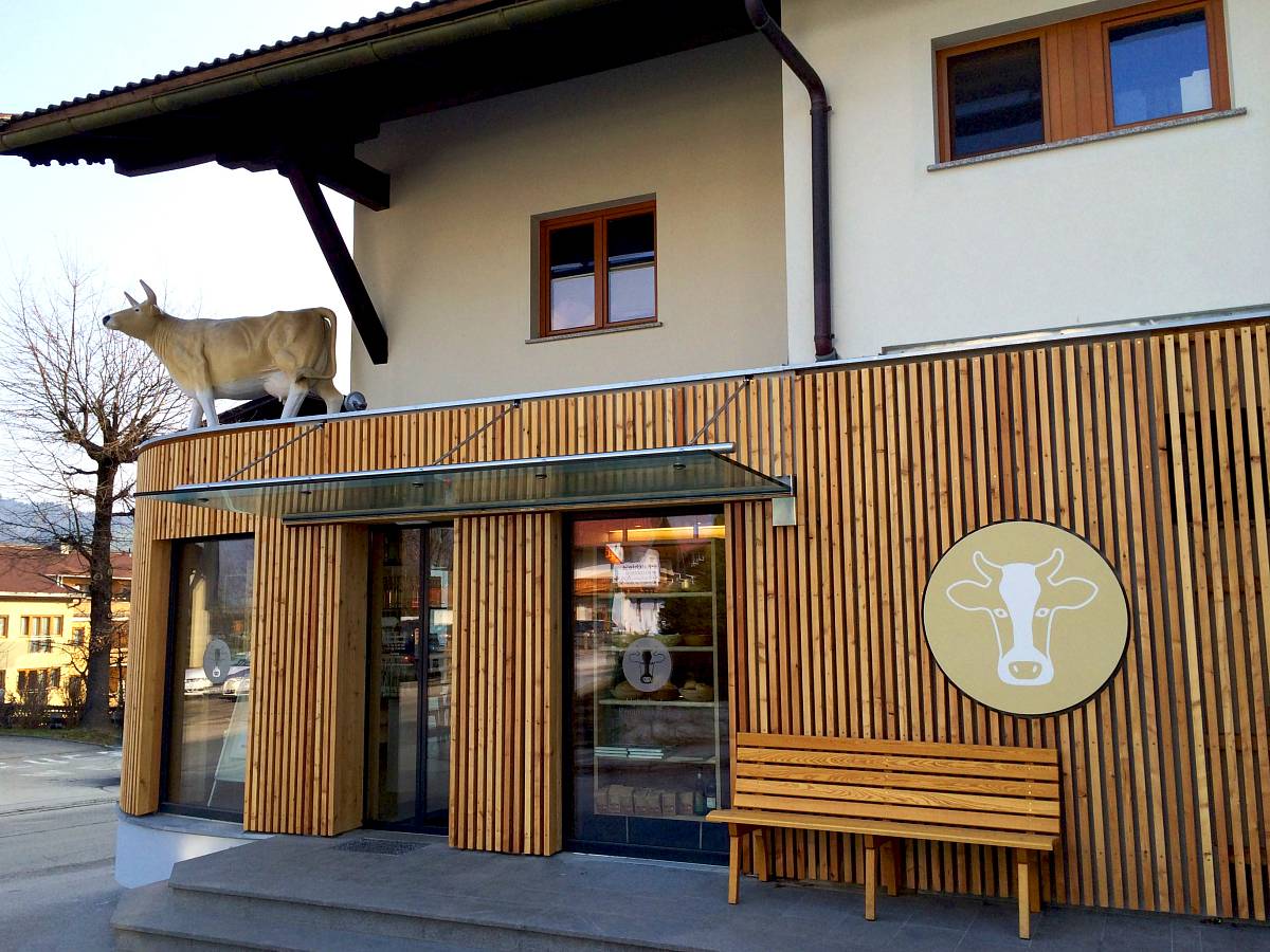 Eingangsbereich der Verkaufsfläche der Käserei