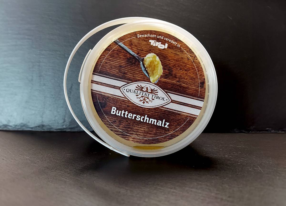 Butterschmalz der Käserei Reith in der geschlossenen Eimer-Verpackung